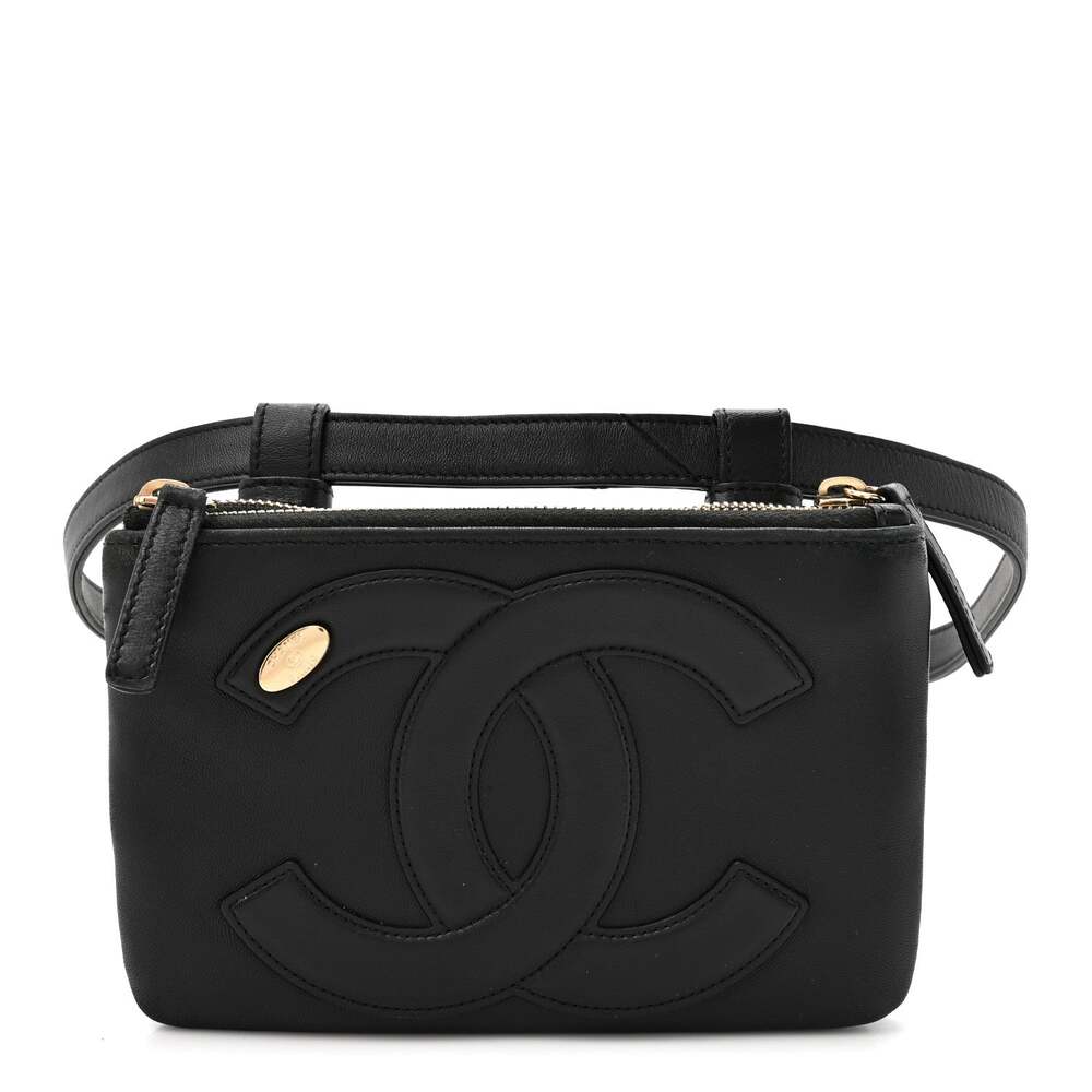 Chanel Lambskin Cc Mania Waist Belt Bag #291698C18B